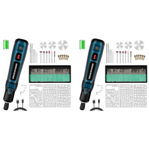 Serplex® Electric Engraving Pen Kit with 44 Bits Cordless USB Machine Includes Pattern Templets DIY for Wood Stone Metal Jewelry Ceramics 2 PCS Serplex® Electric Engraving Pen Kit with 44 Bits Cordless USB Machine Includes Pattern Templets DIY for Wood Stone Metal Jewelry Ceramics 2 PCS